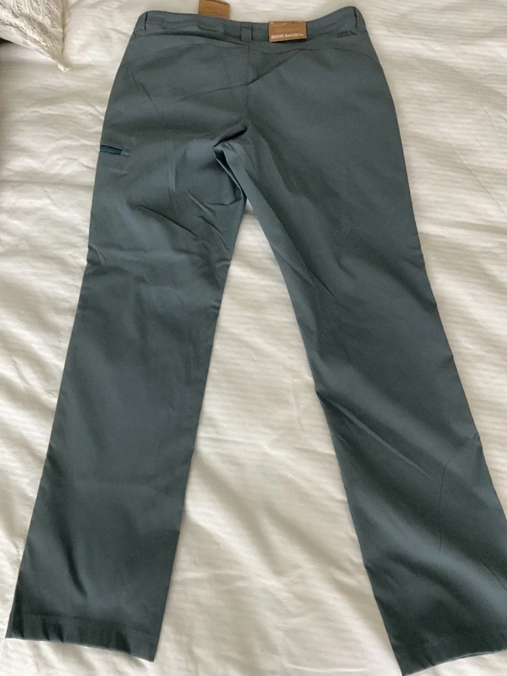 NWT Eddie Bauer grey blue Rainer pants 8